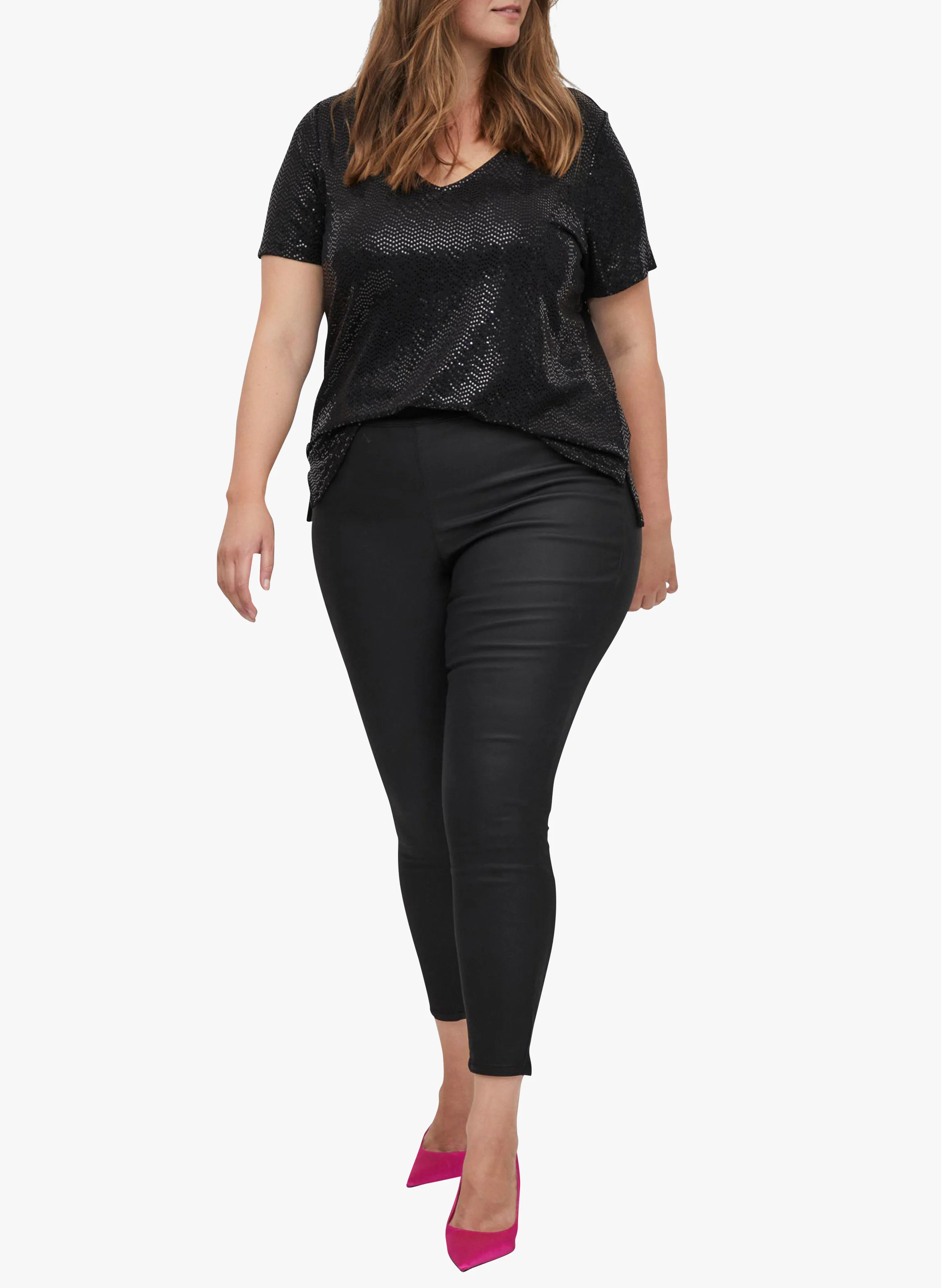 Legging en similicuir| Noir