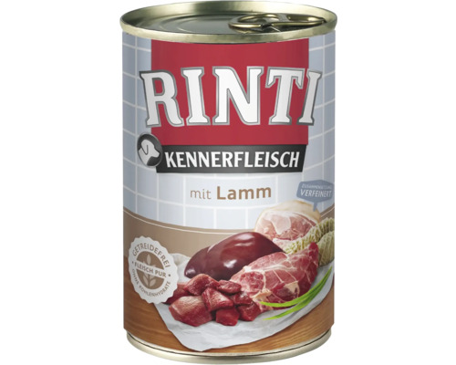 RINTI natvoer voor honden, premium lam, blik 400 g