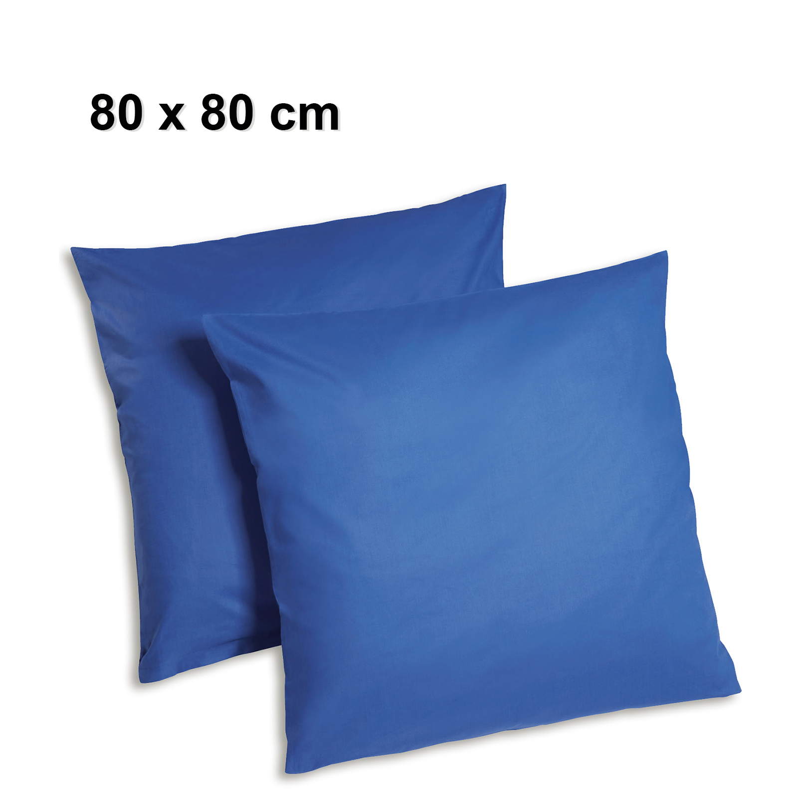 2er-Pack Kissenbezug - weiß - 80x80 cm