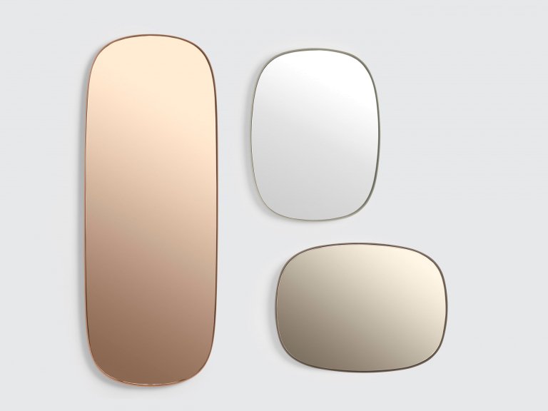 Muuto Framed spiegel small grijs/normaal glas
