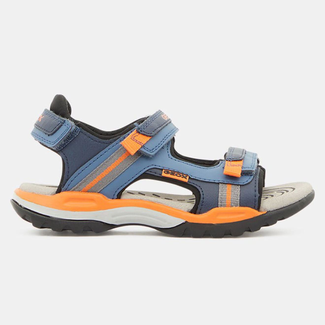 Geox Sandales Borealis à scratchs bleu/orange