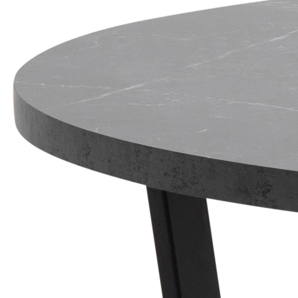 Eettafel Brynn marmerlook Zwart