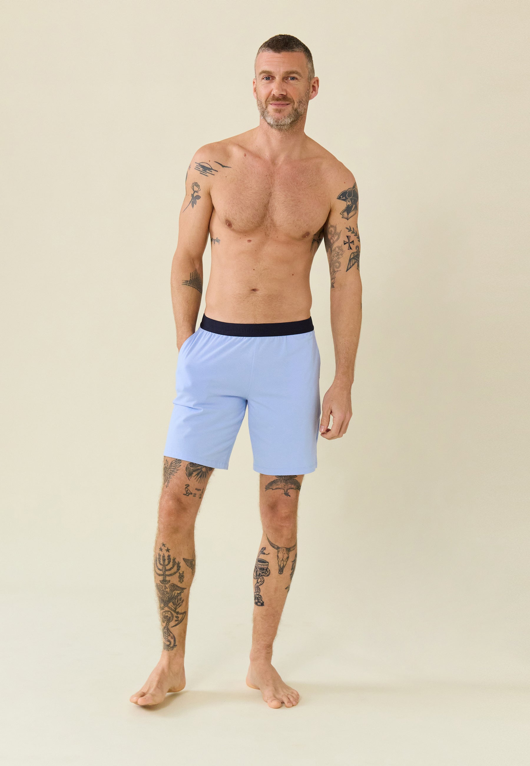 Short de pyjama en coton-Zouzou Bleu ciel
