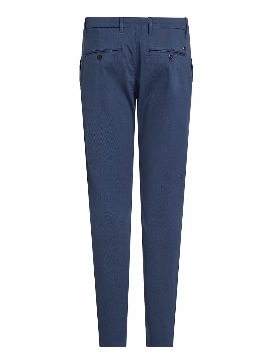 TOMMY HILFIGER<br>Calça chino slim fit Bleecker em malha estruturada