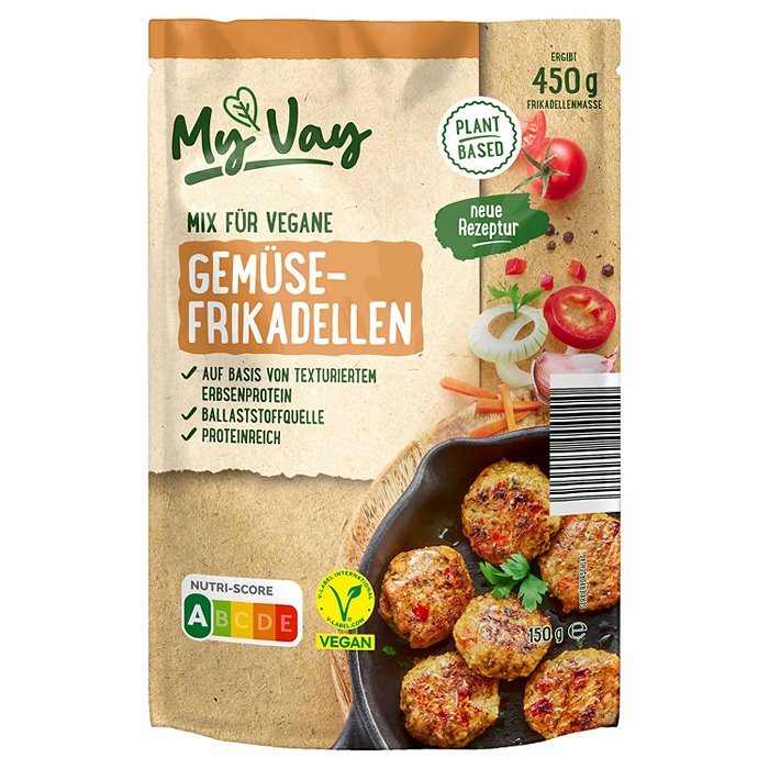 MY VAY Vegane Fleischalternativen 150 g, Gemüsefrikadellen