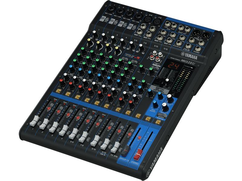 Yamaha Mischpult MG12XU - 12-Kanal, analog 12-Kanal-Analogmixer mit Effektsektion und USB-Audiointerface