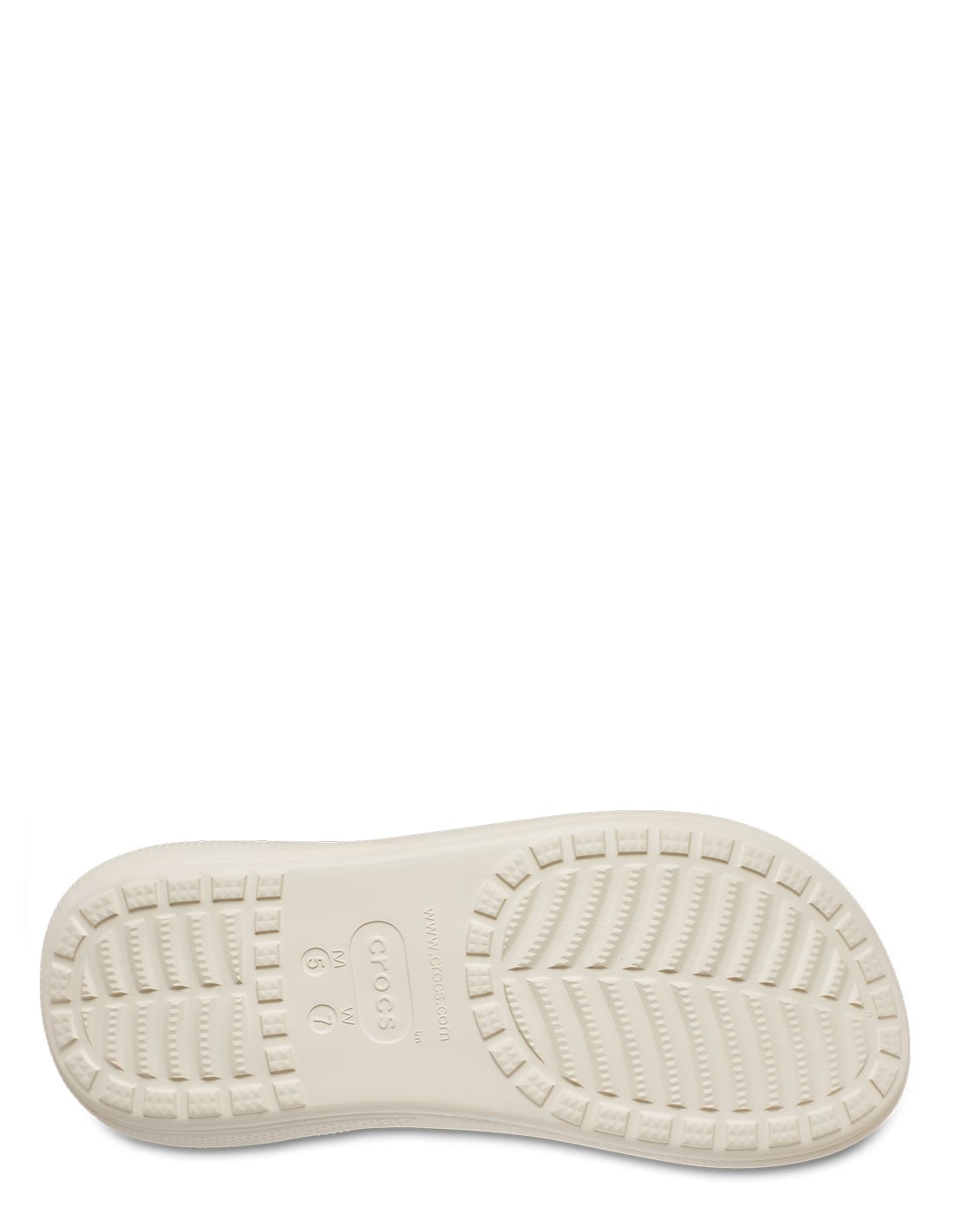 crocs sandales compensées femme classic crush sandal blanc cassé