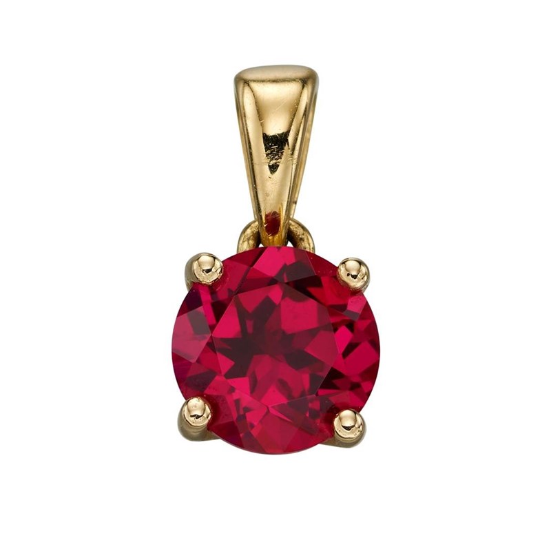Collier jullet rubis en or 375/1000