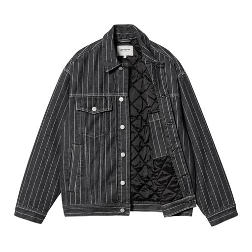 Carhartt WIP W' Orlean Jakke, Orlean Stripe Black/White, L