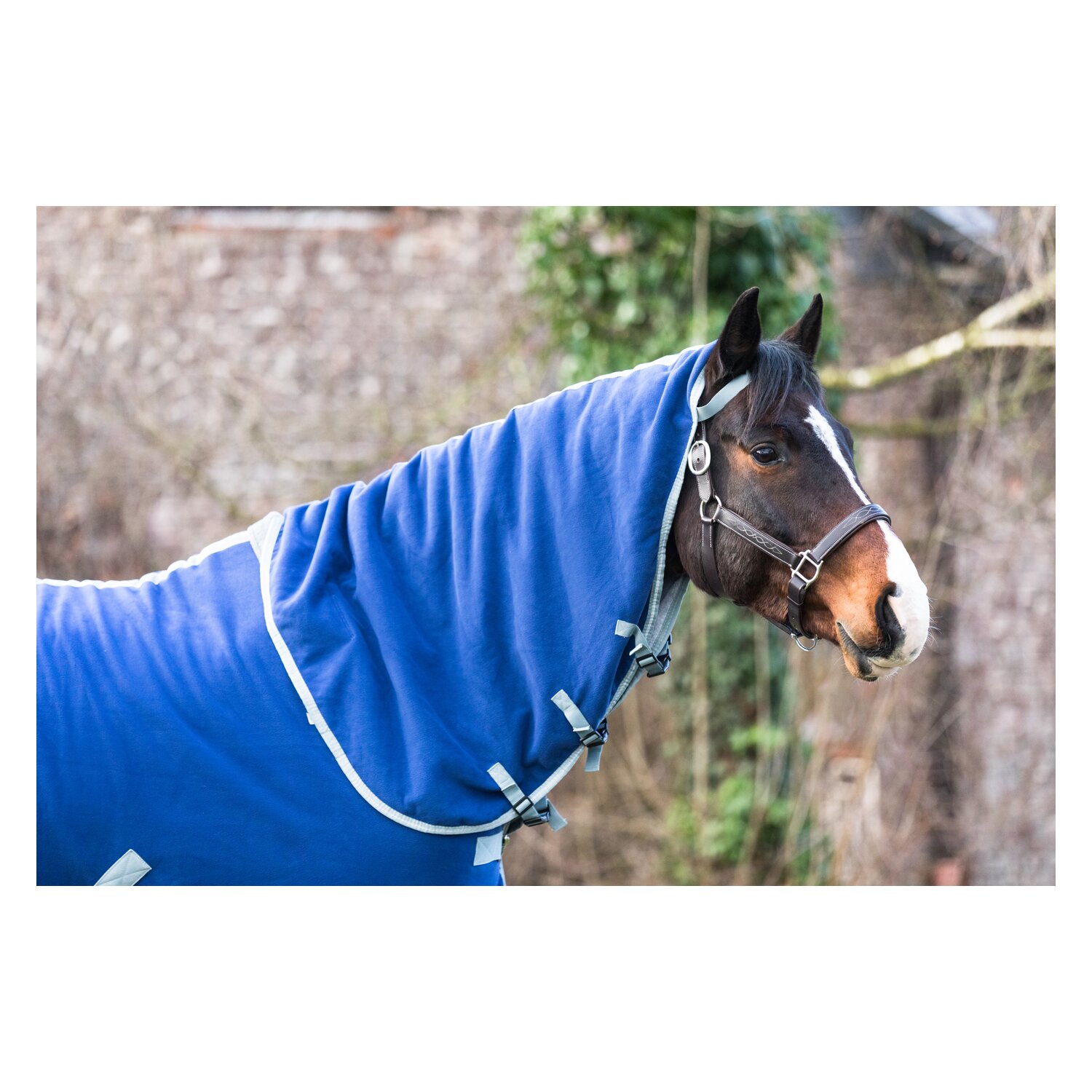 EQUINE-MICROTEC Halsteil Flanell Touch - twilight blue - 145-155 cm