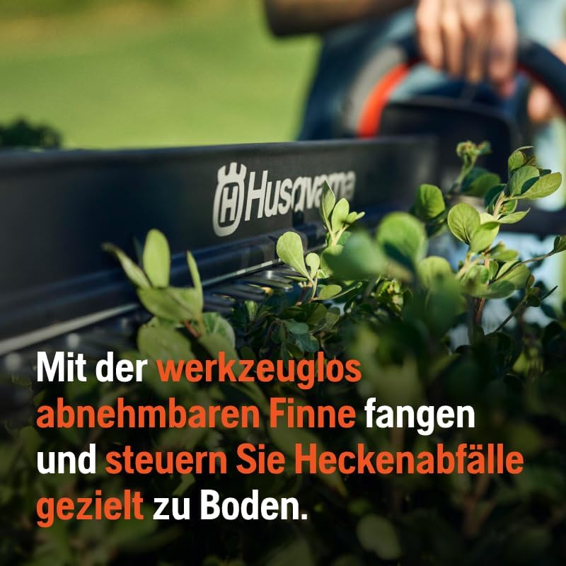 Husqvarna Akku Heckenschere Aspire H50-P4A 50 cm Schwert, Elektrischer Heckentrimmer (Aststärke bis 23 mm, inkl. Schnittgutsammler) (ohne 18 V Akku), Strauchschere
