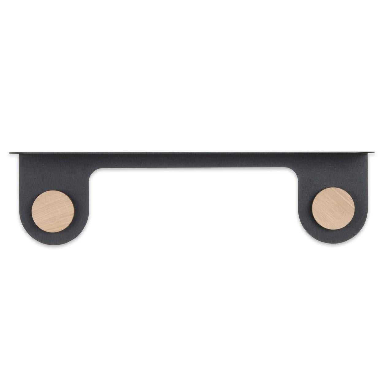 Hook wandplank 50 zwart