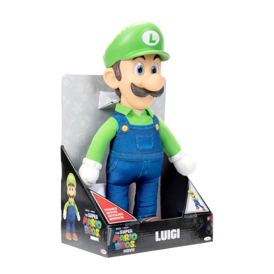 Super Mario Movie - Roto Bamse Luigi (38 cm)