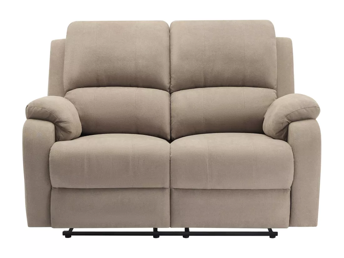 Canapé 3 places et 2 places relax en microfibre taupe BRODY