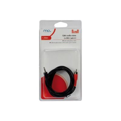 MCL Samar - câble audio/stéréo 2 prises RCA (M)vers JACK 3.5(M) - 1.5 m