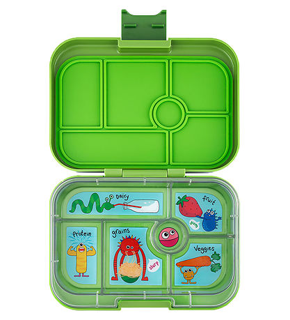 Yumbox Brotdose m. 6 Rum - Bento Original - Matcha Green - Monst