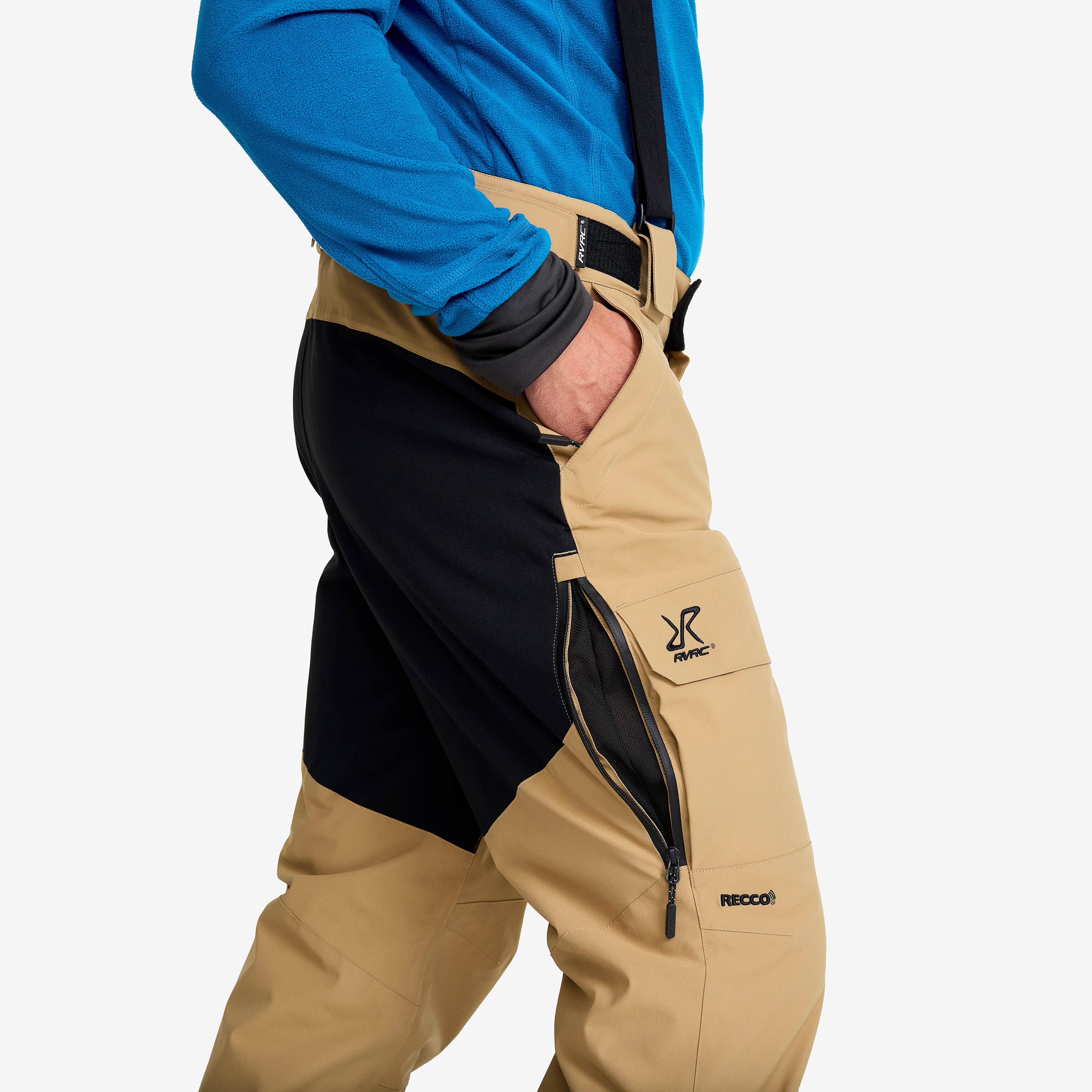 Halo 2L Insulated Ski Pants Herre Kelp Beige