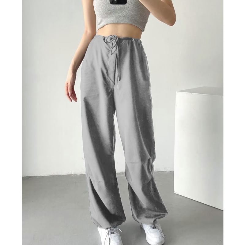 Alfie - Hoge taille effen harembroek