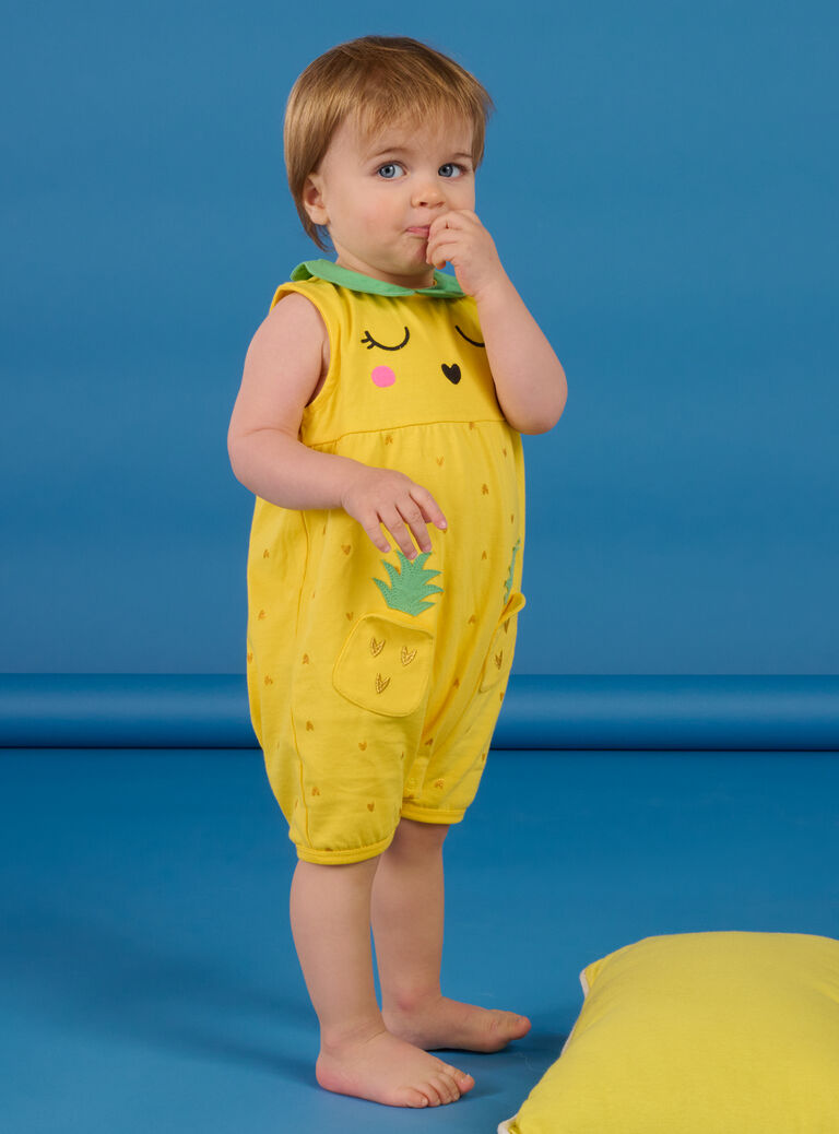 Grenouillère courte à motif ananas
