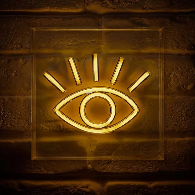 Enseigne lumineuse néon (H23 cm) Oeil Jaune