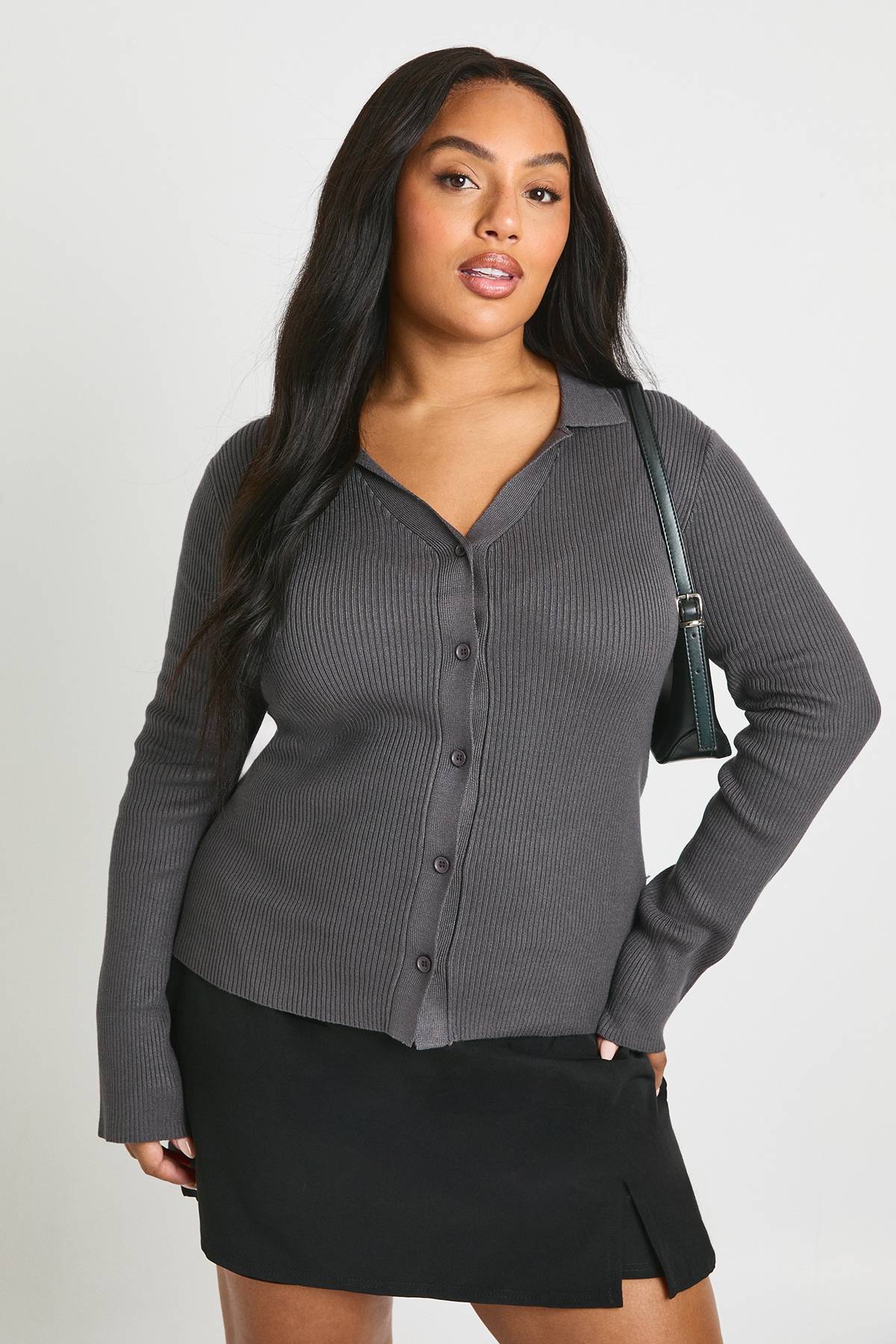boohoo Cardigan boutonné Plus
