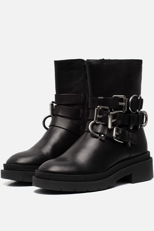 Ann Rocks Biker boots zwart Leer