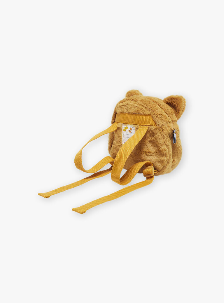Sac miel en fourrure synthétique forme animal