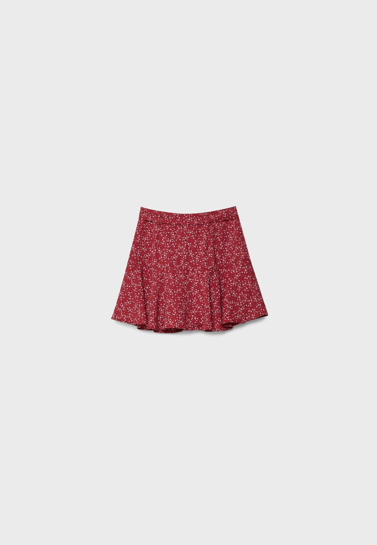 saia-calça fluida estampada