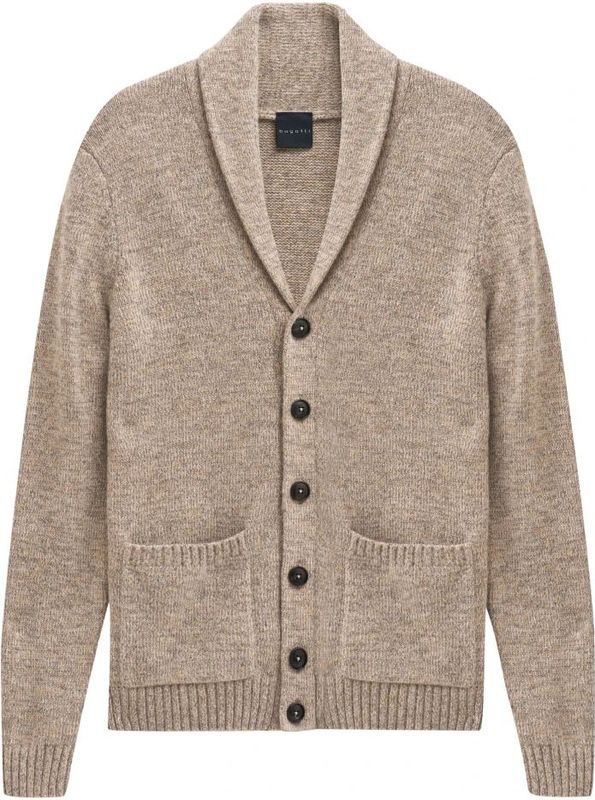 Bugatti, Heren, Truien, Beige, Maat: L