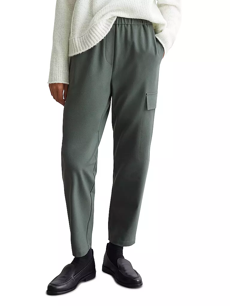 MARC O'POLO Hose Jooging Fit  dunkelgrün