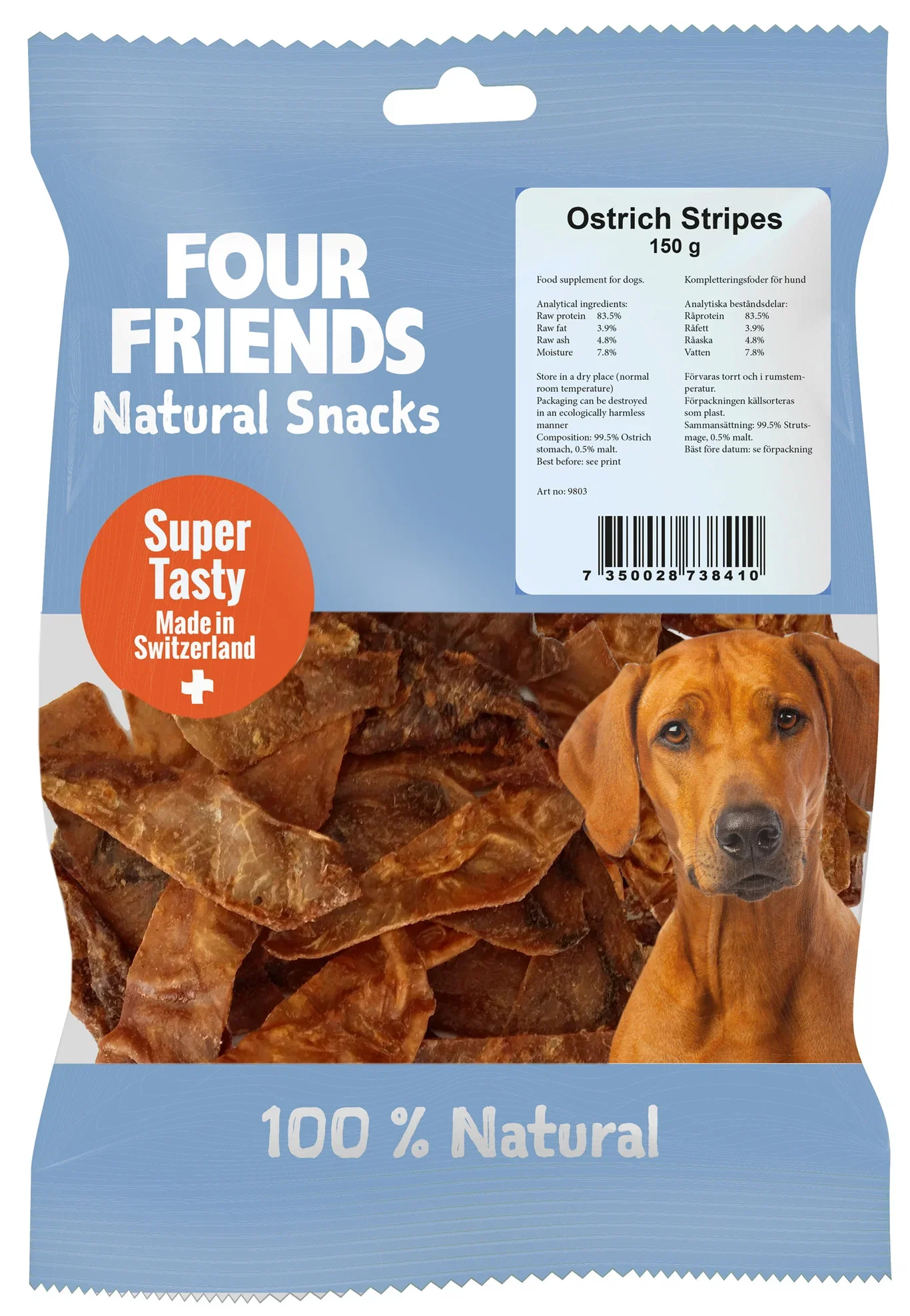 FourFriends Hundegodteri Stripes struts FourFriends 150 g