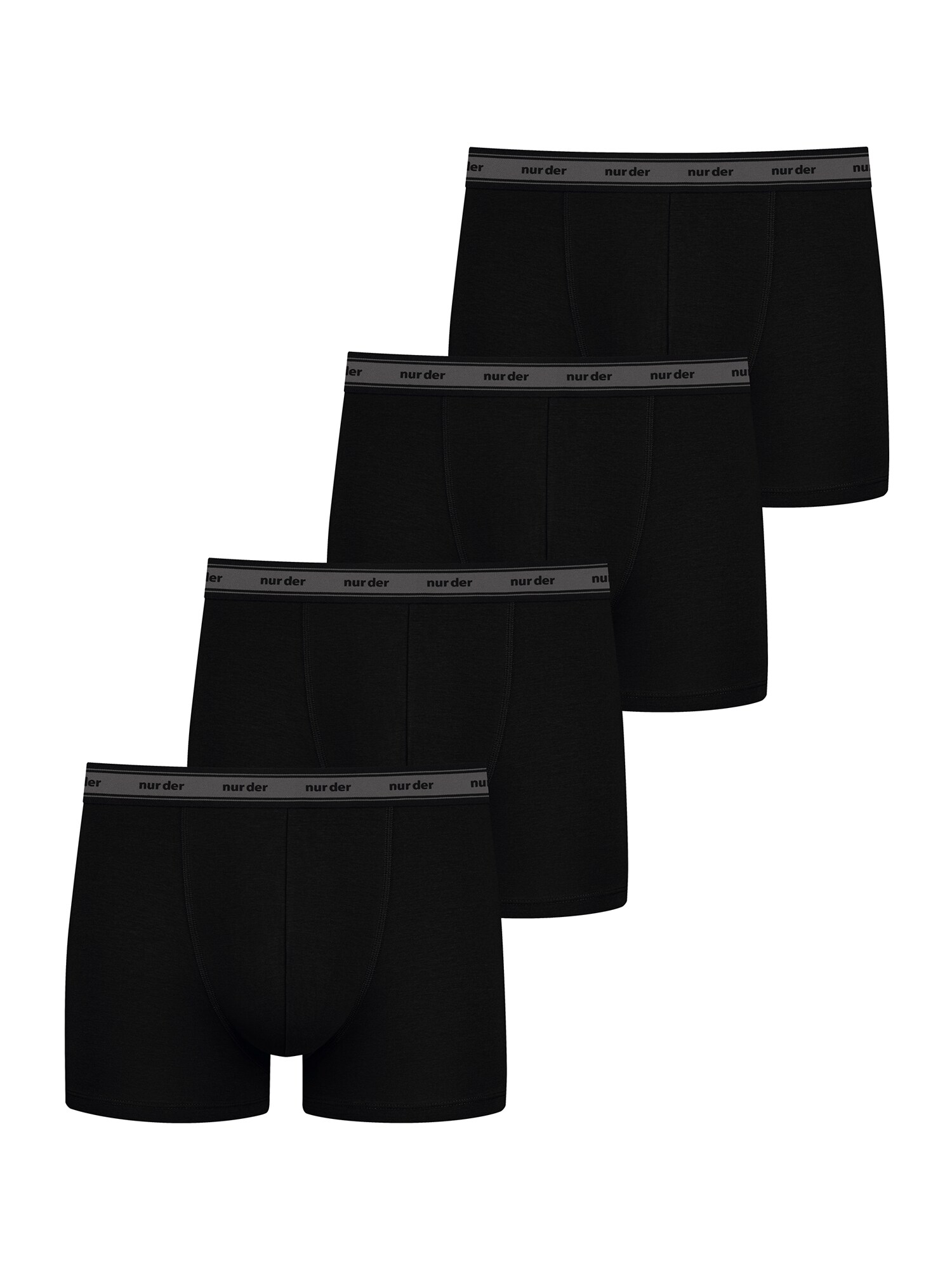 NUR DER Herren Retro Pants Boxer GOTS Organic Cotton 4er Pack
