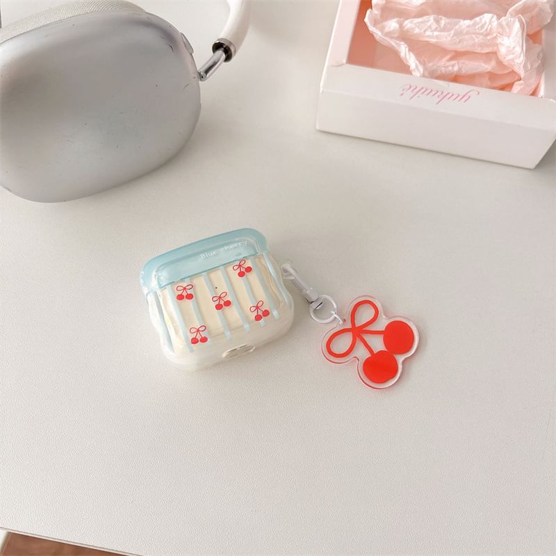 VanDi - Apple / Cherry AirPods / Pro oortelefoonhoesje met bedel