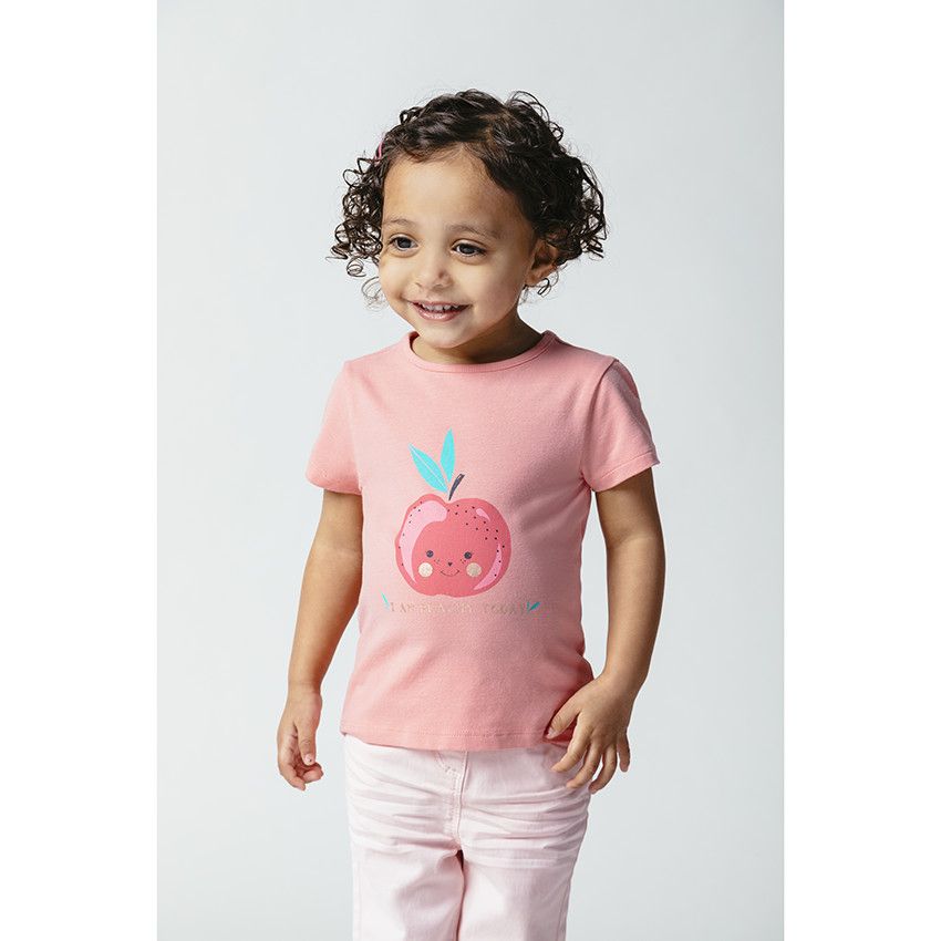 Pantalon en toile uni coupe slim - Rose