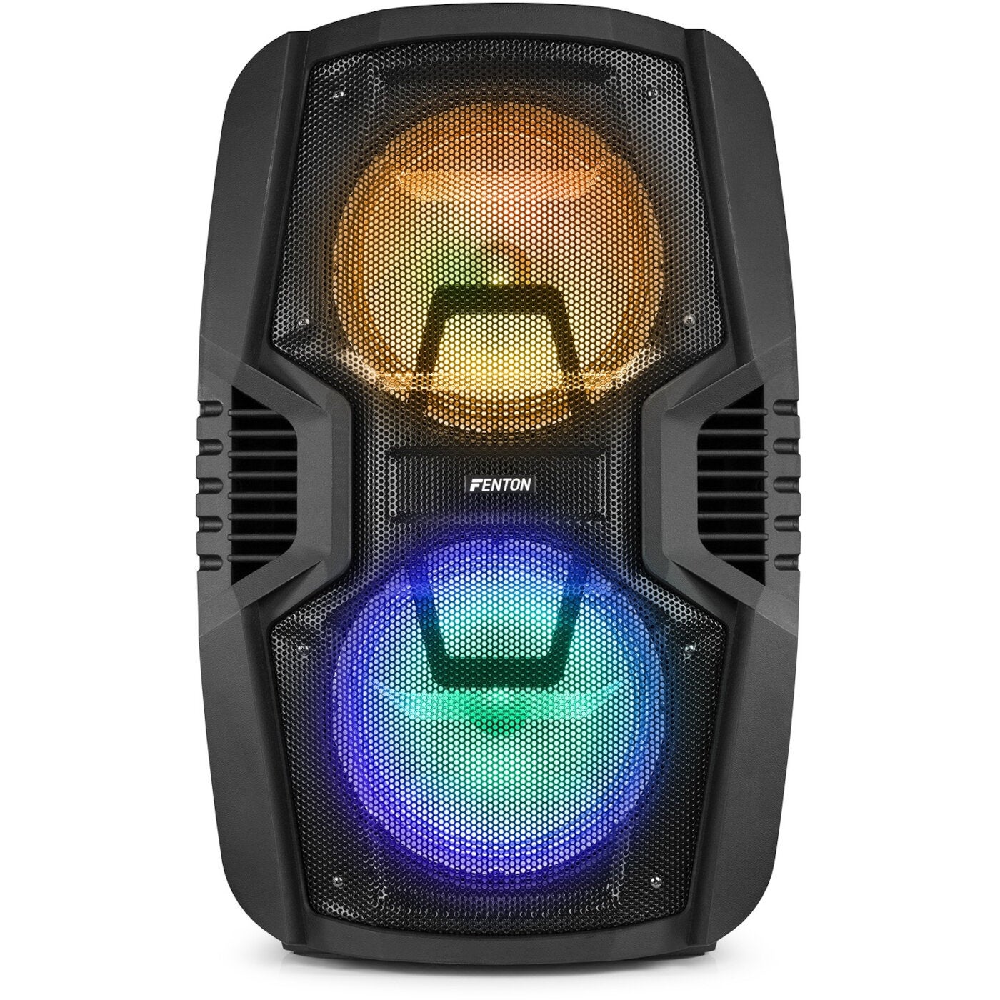 Fenton FT210LED mobiele party speaker met microfoon 2x 10 inch