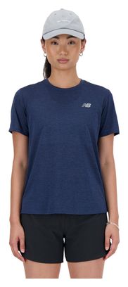 Maillot manches courtes New Balance Athletics Run Bleu Femme