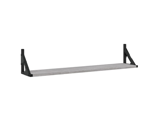 VIDAXL - Etagère murale étagères murales 2pcs sonoma gris 80x15x15,5 cm bois ingénie...