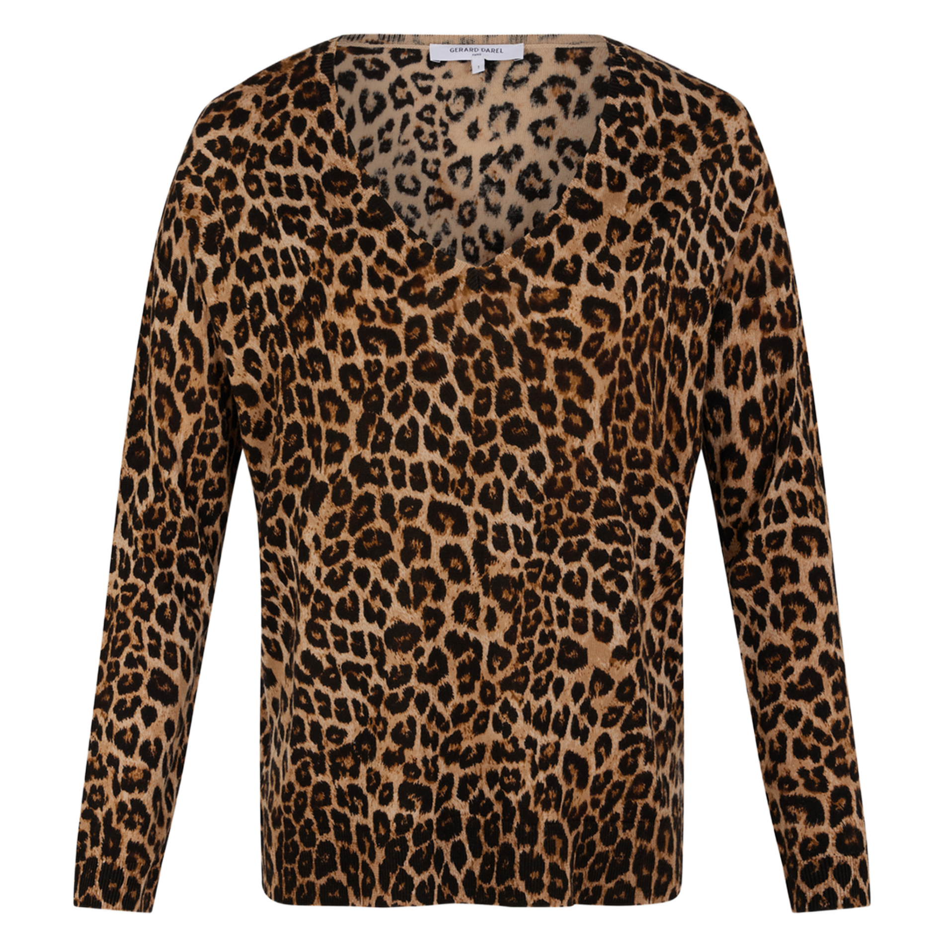 JINENE - Pull col rond en laine | Marron