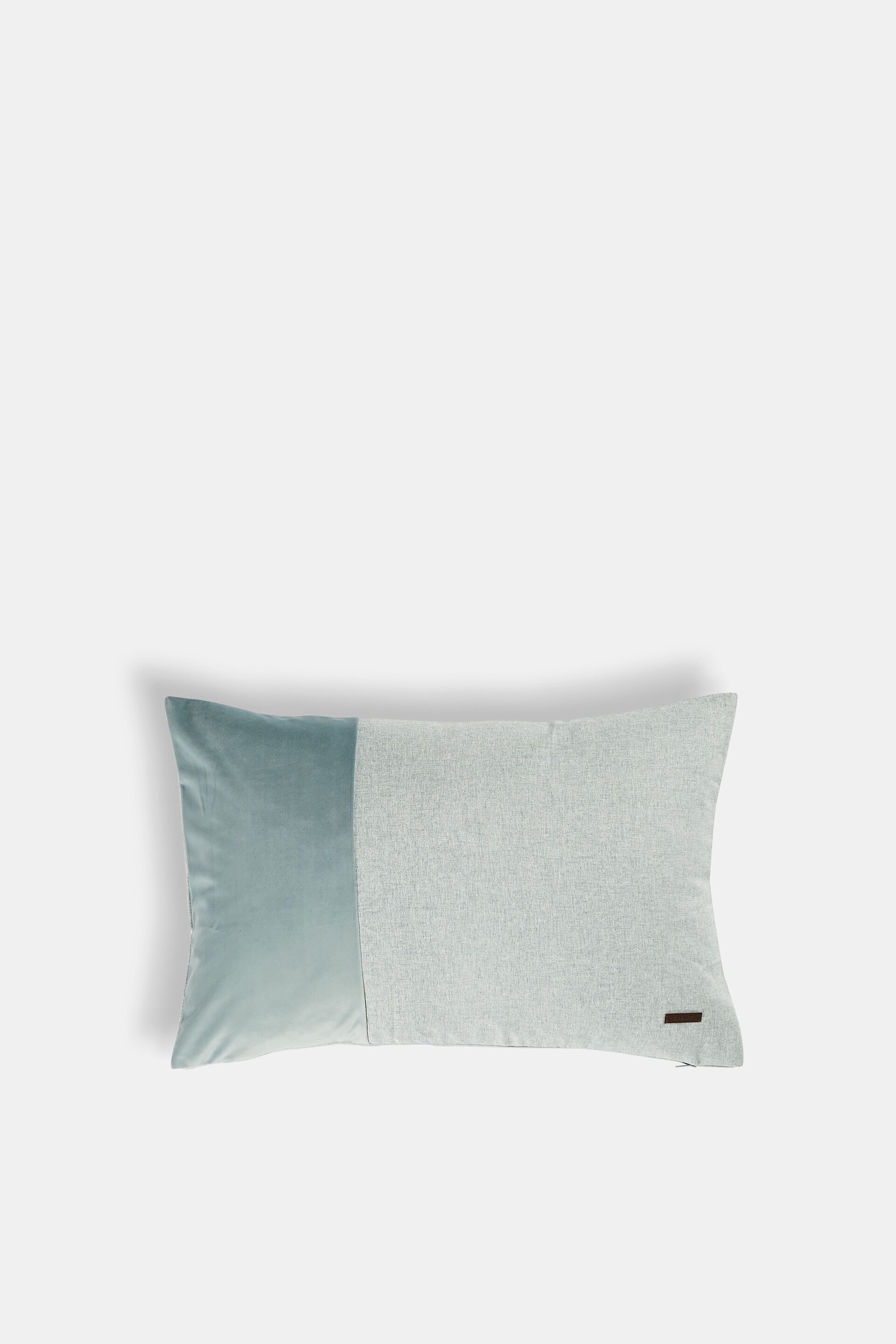 Housse de coussin en mélange de matières à teneur en micro velours