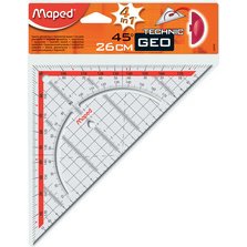 Equerre Géo Technic, hypoténuse: 260 mm, en plastique