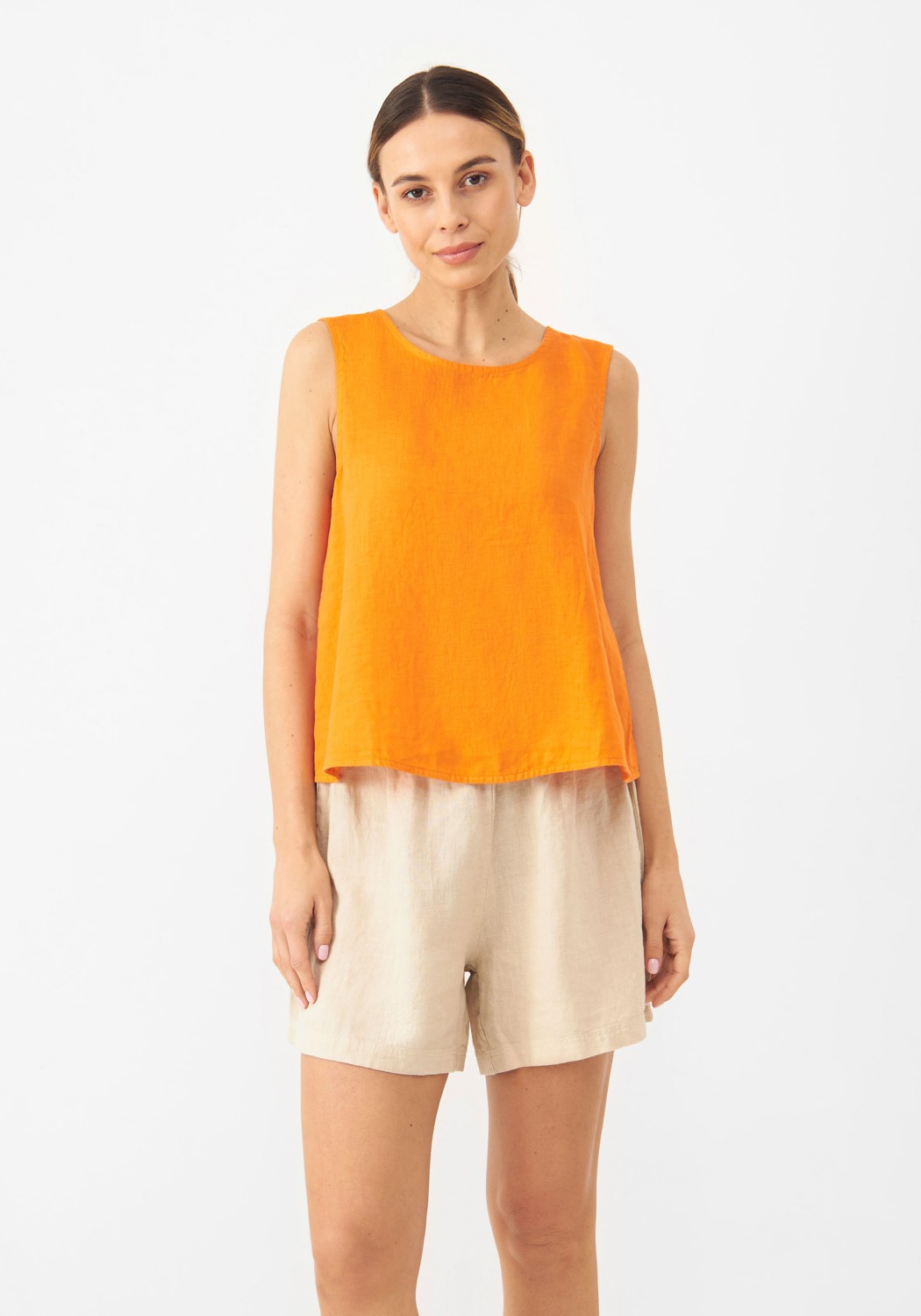 Givn Berlin Leinen-Top Dorothy Mandarine
