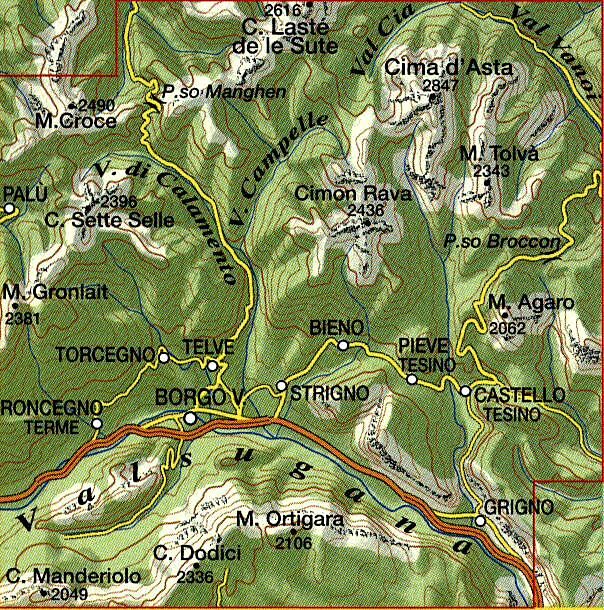 TABACCO - 58 VALSUGANA 1 25 000