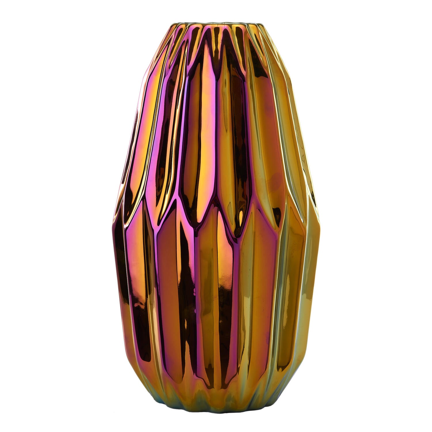 POLSPOTTEN  Oily Folds vase, M - multi