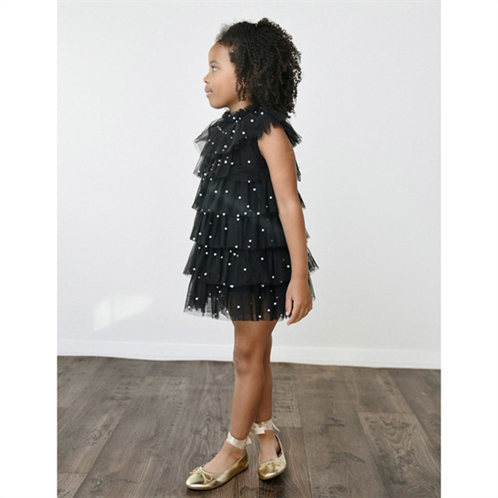 Pearl Tutully Tiered Tulle Tuttu Kjole Black