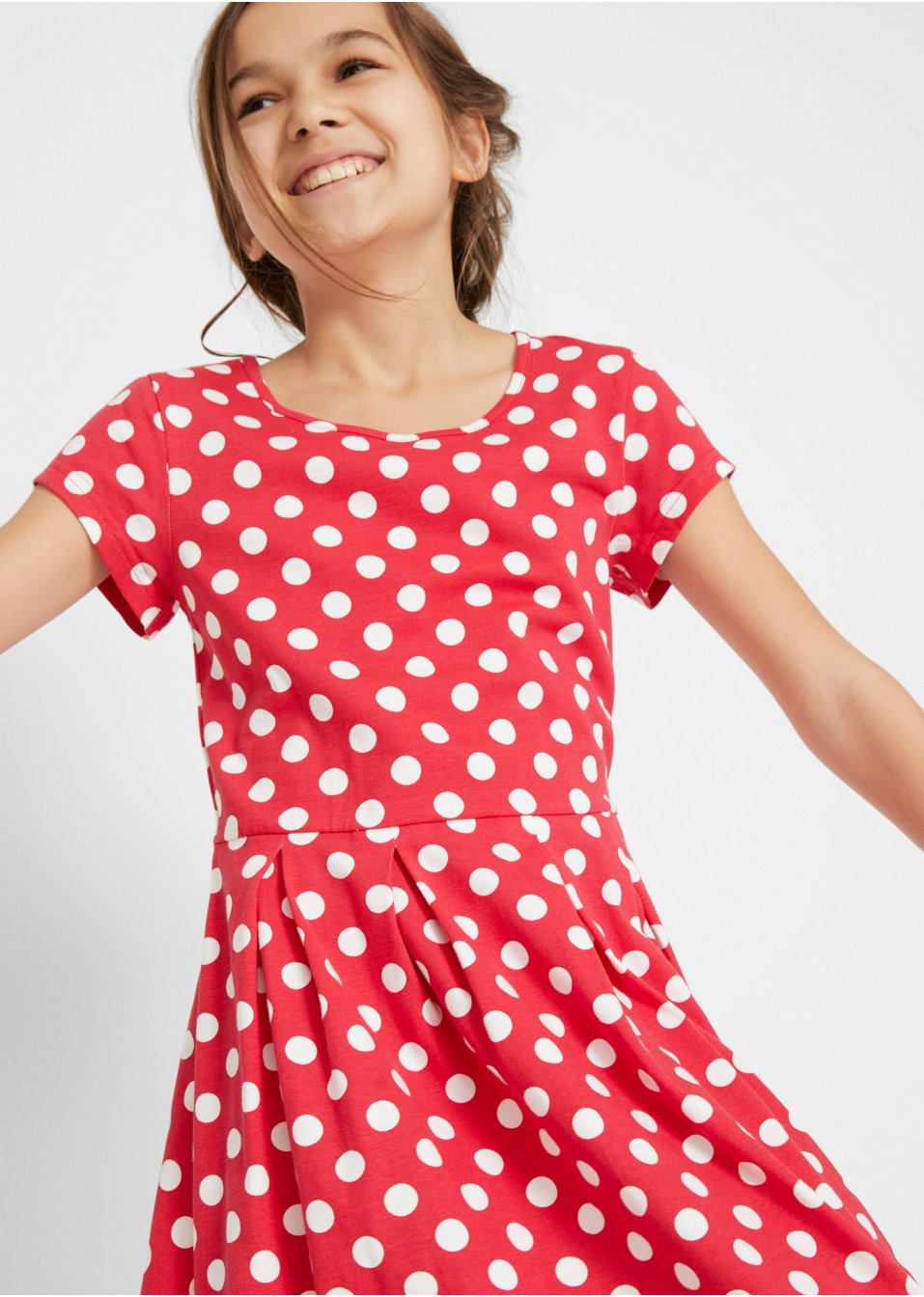 Robe T-shirt fille à pois