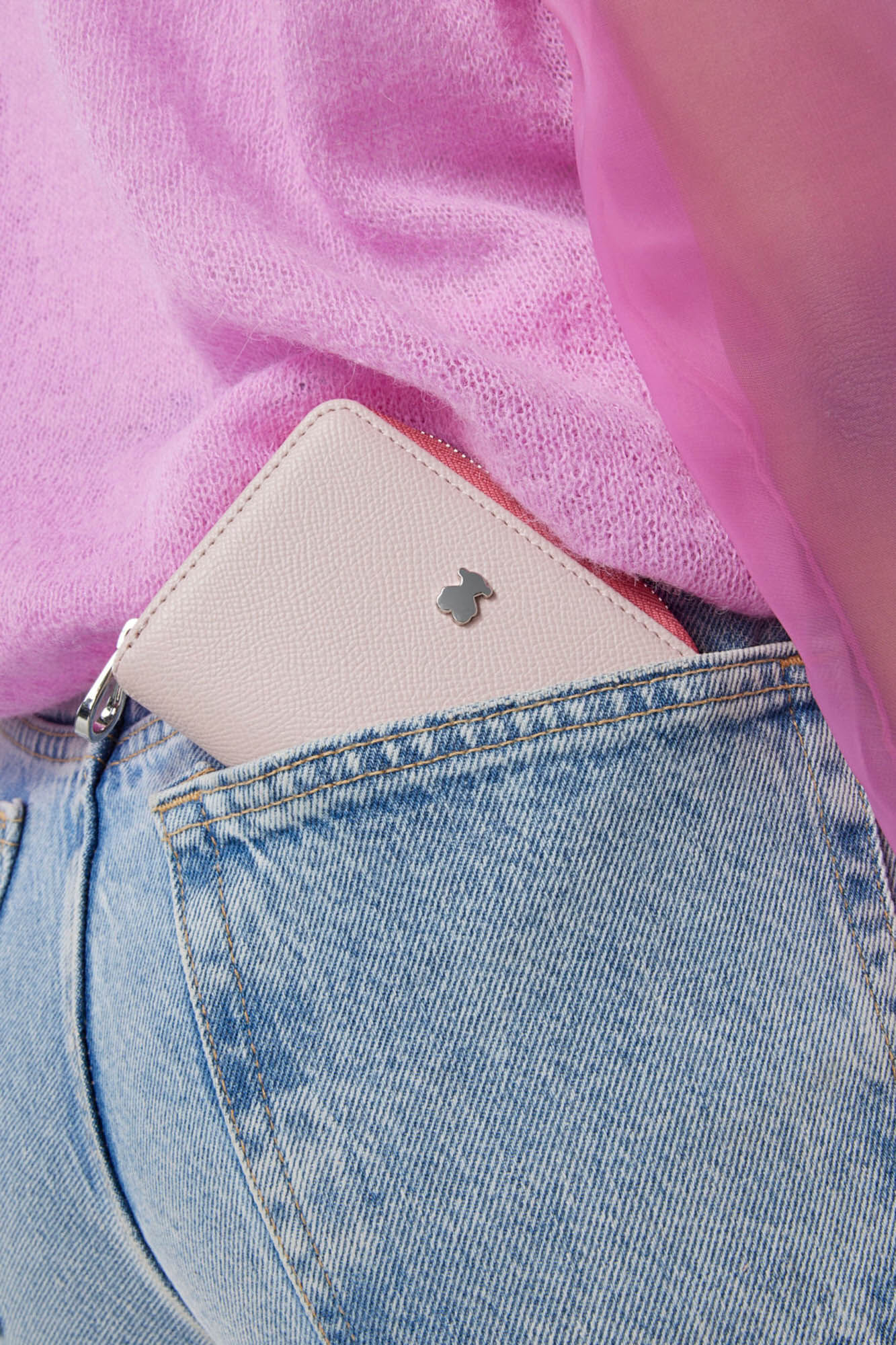 Monedero rosa New Dubai Saffiano - Rosa