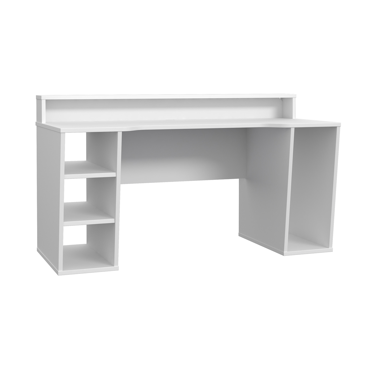 Schreibtisch - weiß - mit LED-Beleuchtung - 160 cm breit
