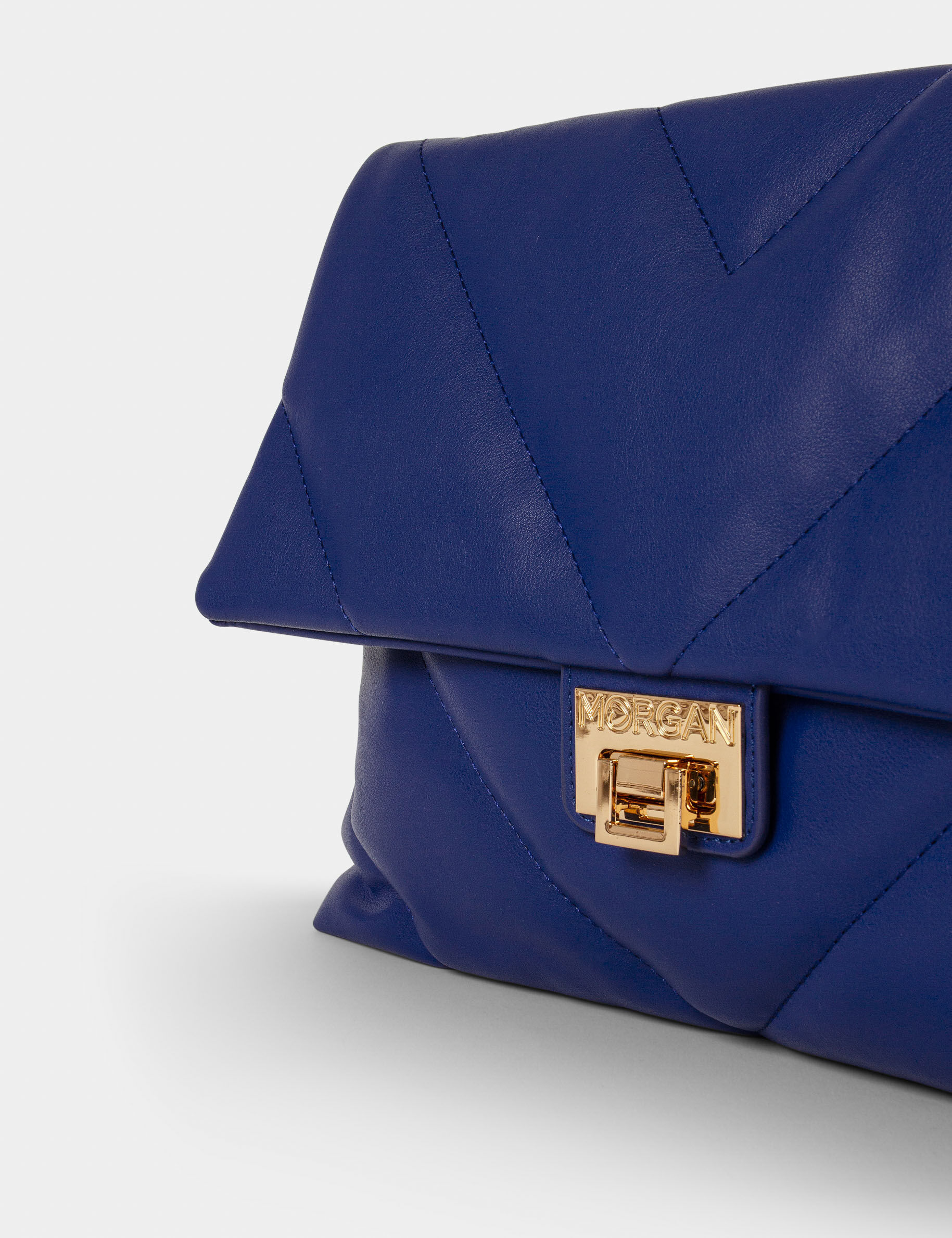 Sac rectangulaire matelassé bleu femme - bleu