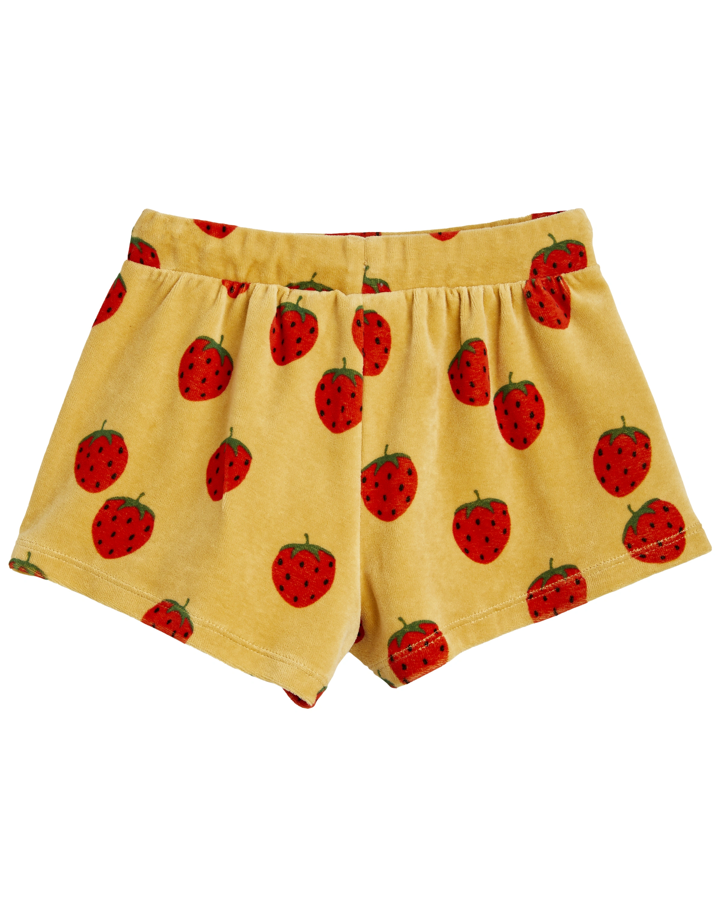 Shorts STRAWBERRIES VELOUR AOP in beige