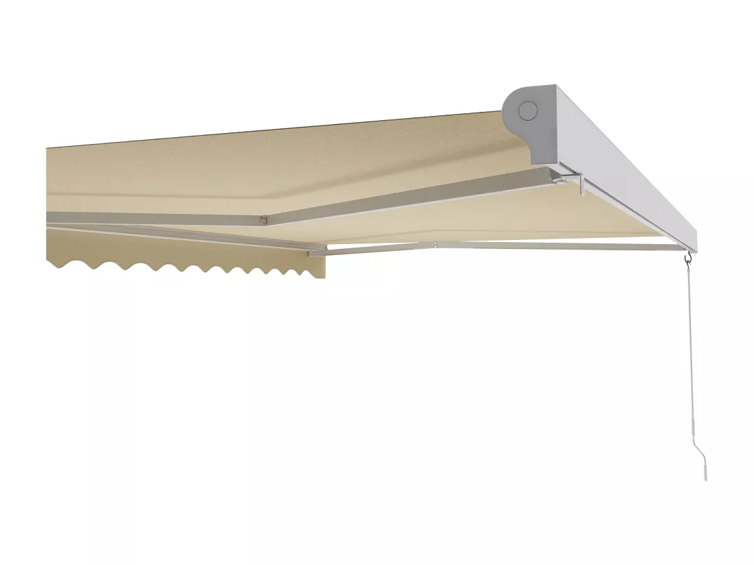 Store banne motorisé avec semi-coffre 5 x 3 m - beige - COFANA